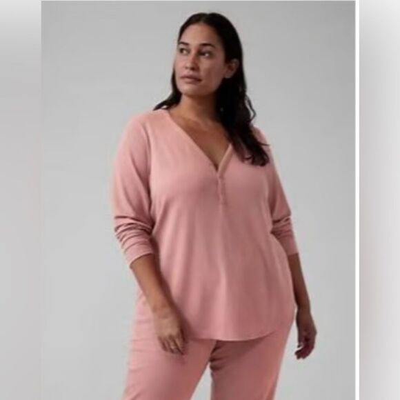 Athleta Other - Athleta Wind Down Palermo Pink Sleep Top Sz XL